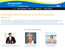 Tablet Screenshot of jodisolomonspeakers.com